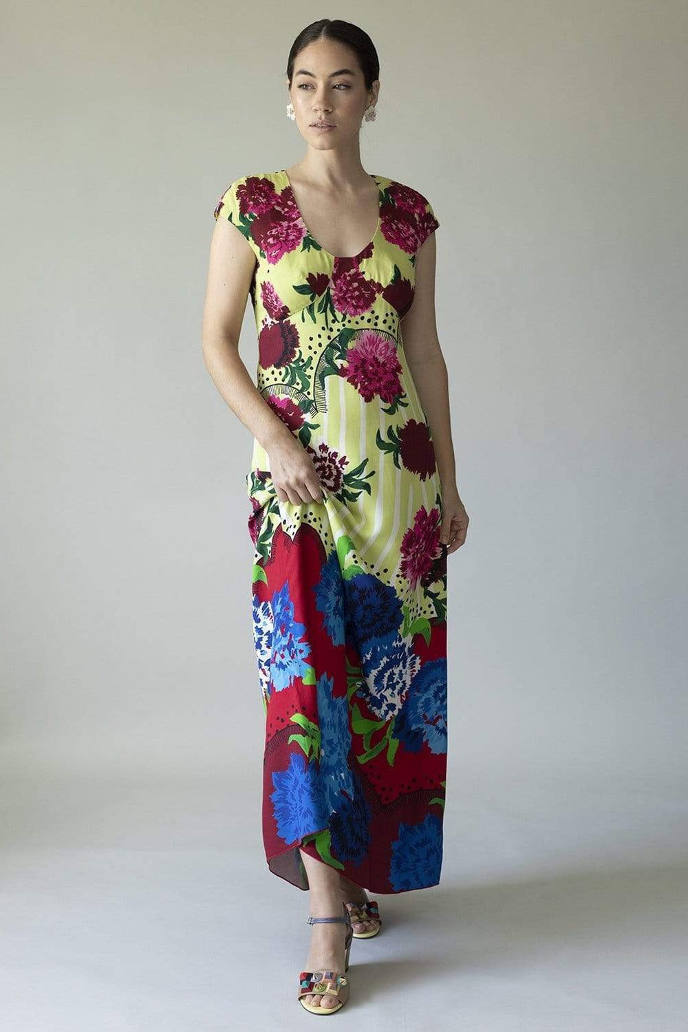 MARC JACOBS-Open Back Floral Print Dress-MULTI