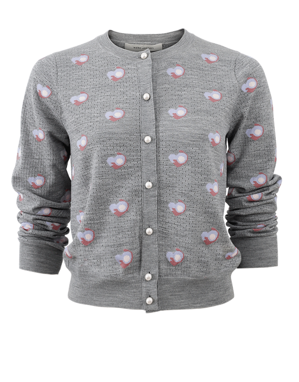 MARC JACOBS-Heart Intarsia Cardigan-