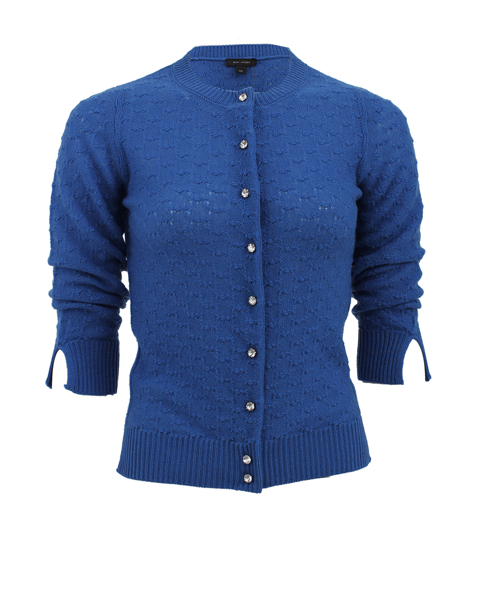 MARC JACOBS-Quarter Sleeve Jewel Button Cardigan-
