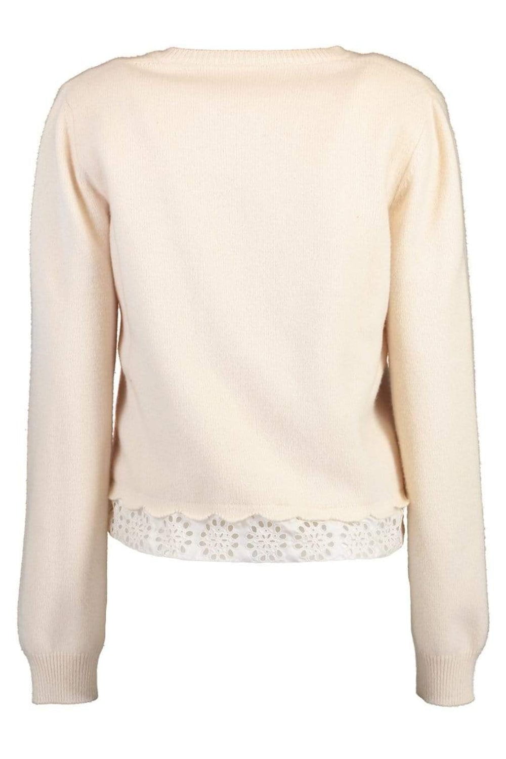 MARC JACOBS-Wool Cashmere Silk Eyelet Sweater-WHITE