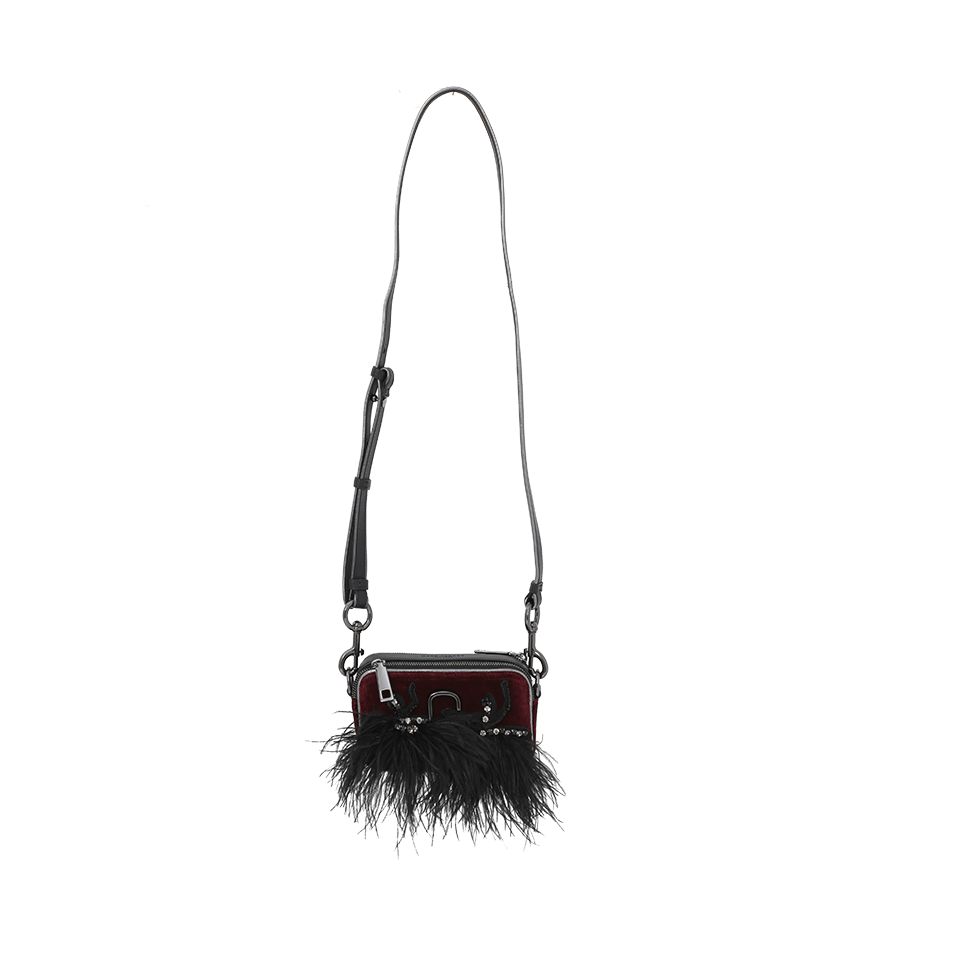 MARC JACOBS-Camera Feather Bag-BORDEAU