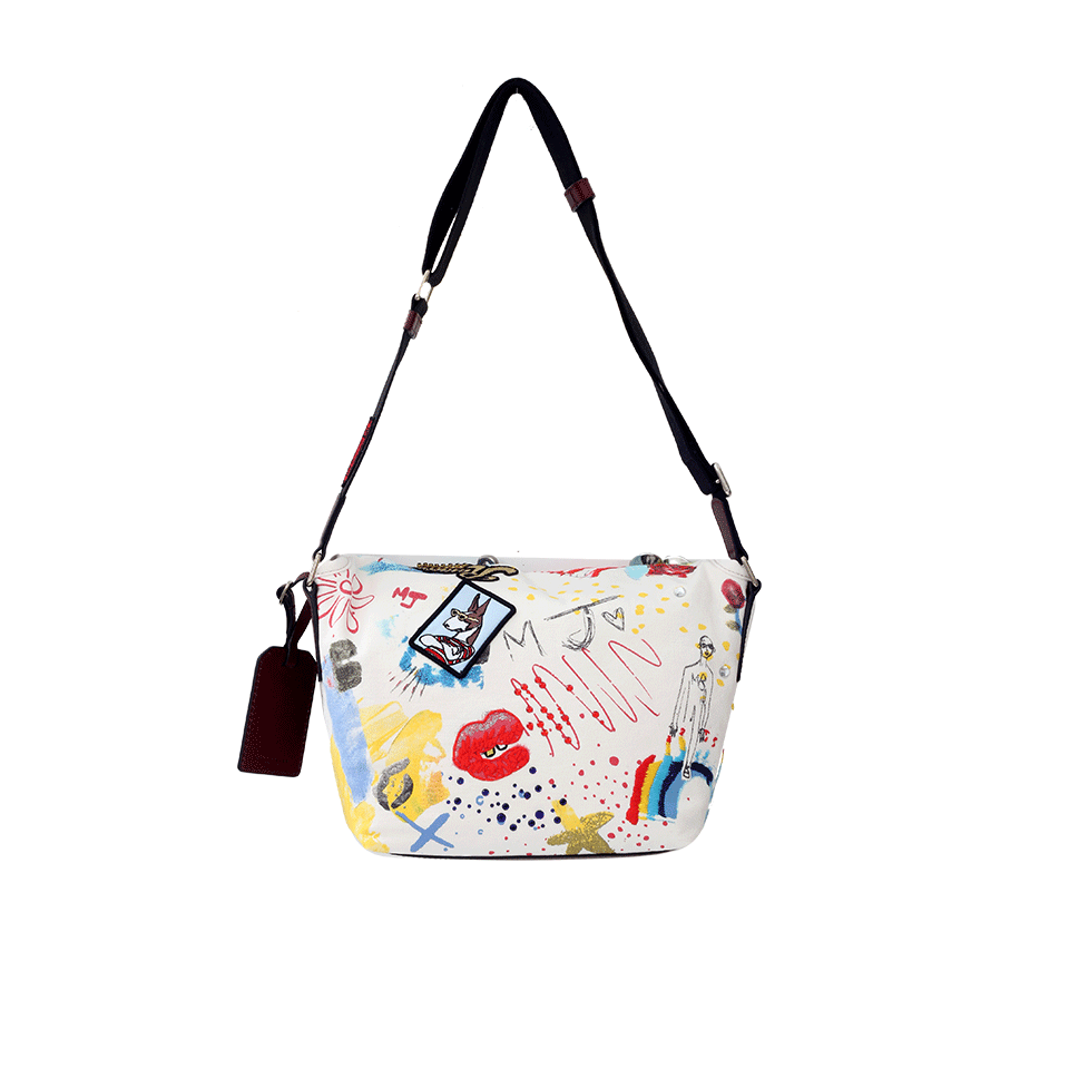 MARC JACOBS-Collage Print Messenger Bag-ECRU