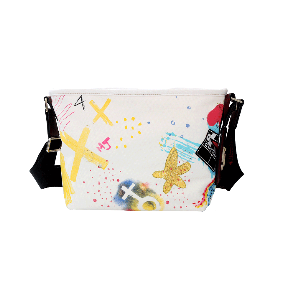 MARC JACOBS-Collage Print Messenger Bag-ECRU