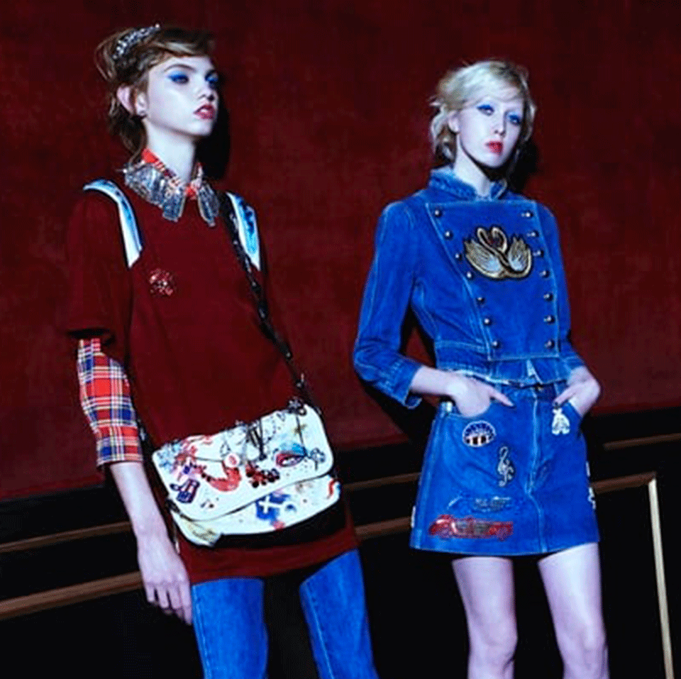 MARC JACOBS-Collage Print Messenger Bag-ECRU