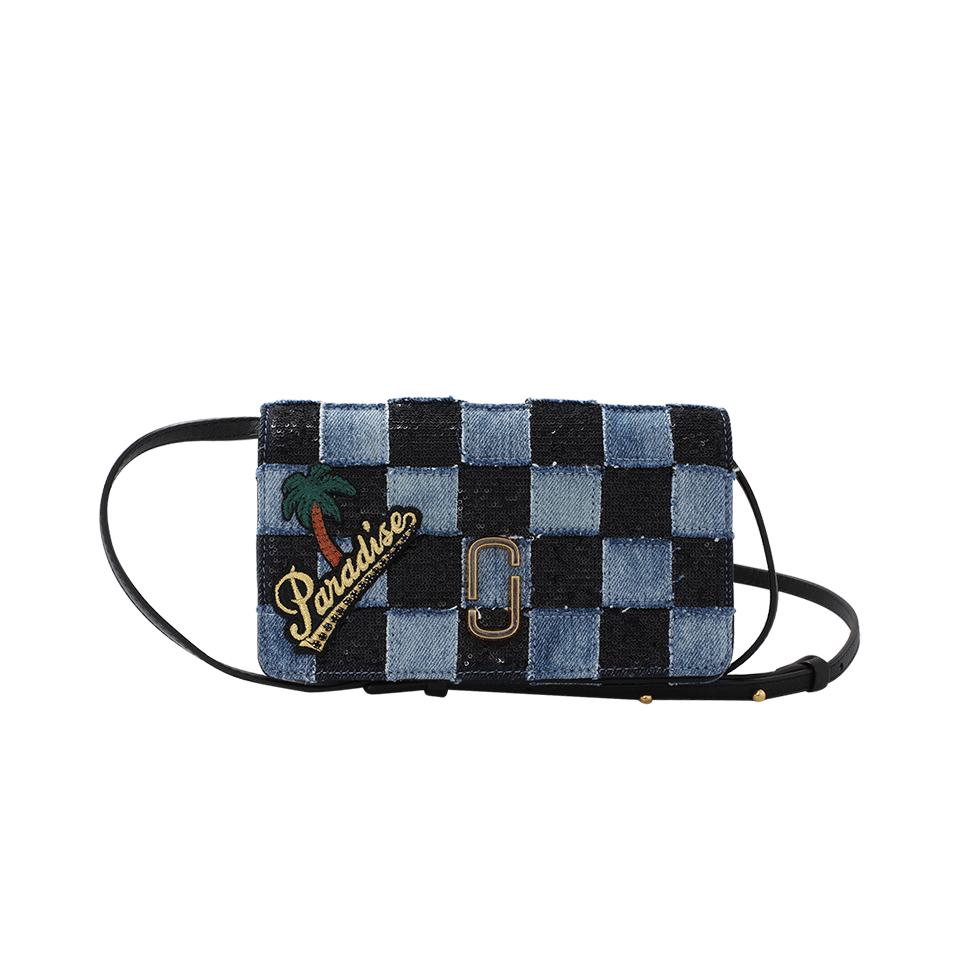 MARC JACOBS-Denim Wallet-DNM/GOLD