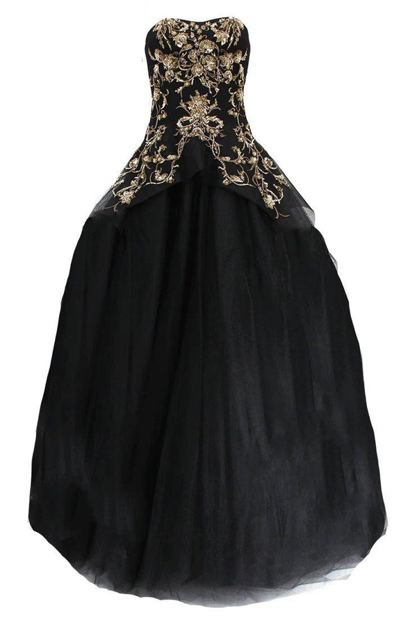 Gold Embroidered Tulle Gown | MARCHESA – Marissa Collections