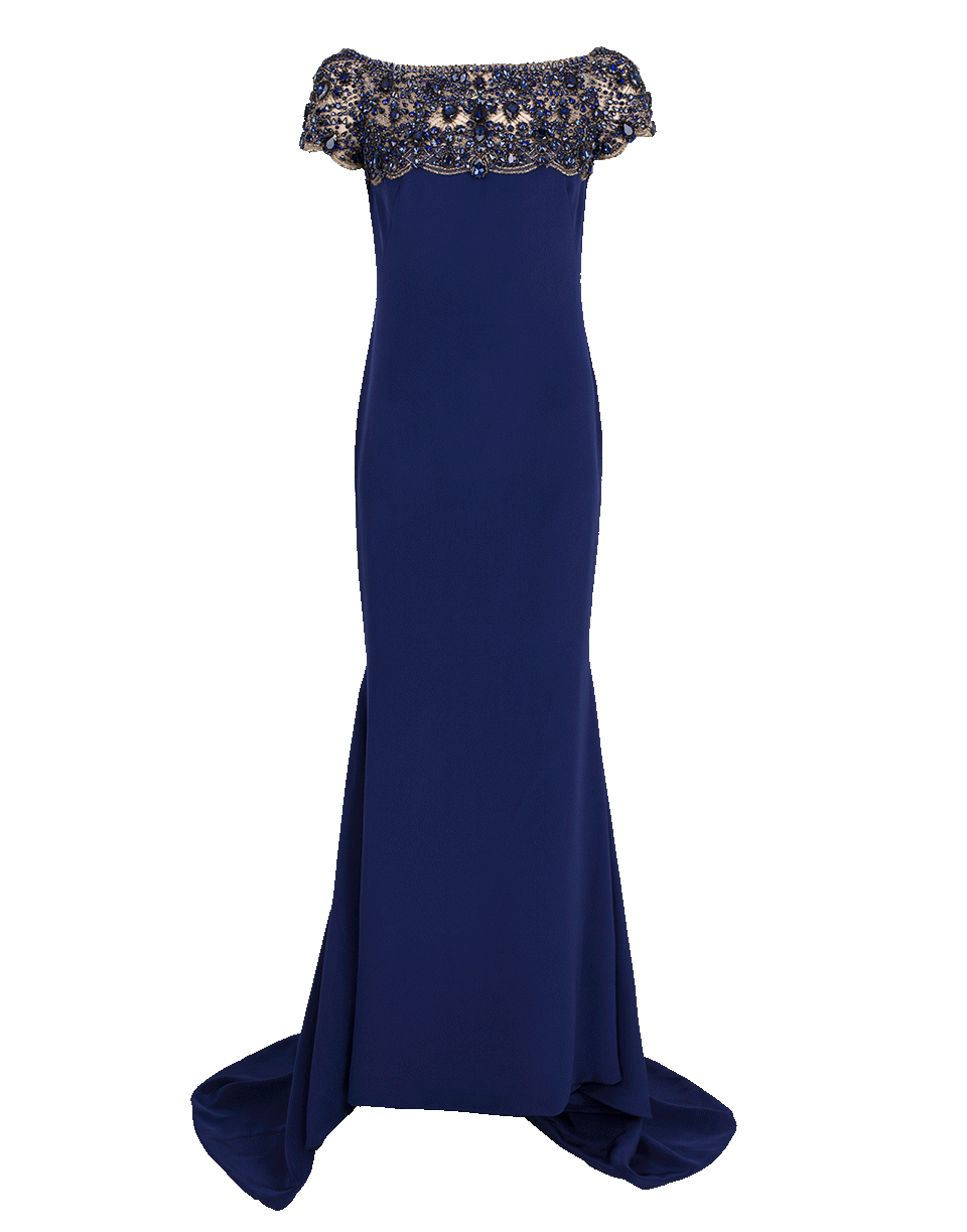 MARCHESA-Beaded Gown-