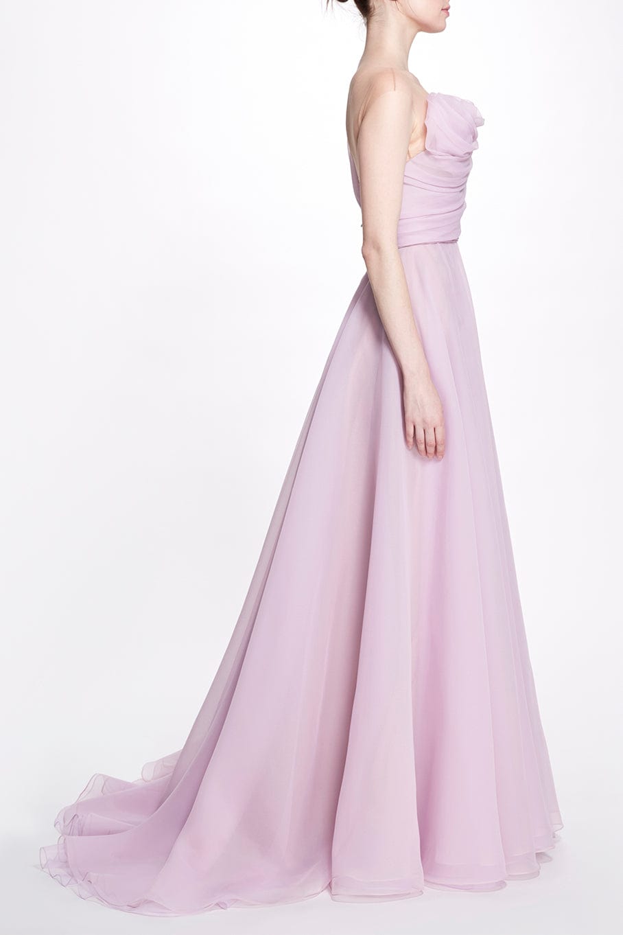 MARCHESA-Lilac Floral Gown-LILAC
