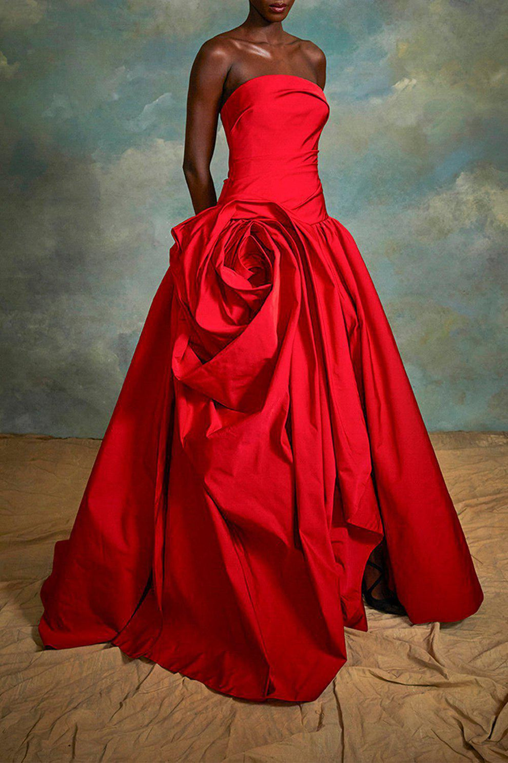 Strapless Floral Drape Gown | MARCHESA Marissa Collections Strapless Floral Drape Gown | MARCHESA Marissa Collections