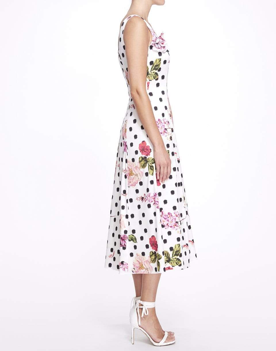 MARCHESA NOTTE-Polka Dot Maxi Dress-