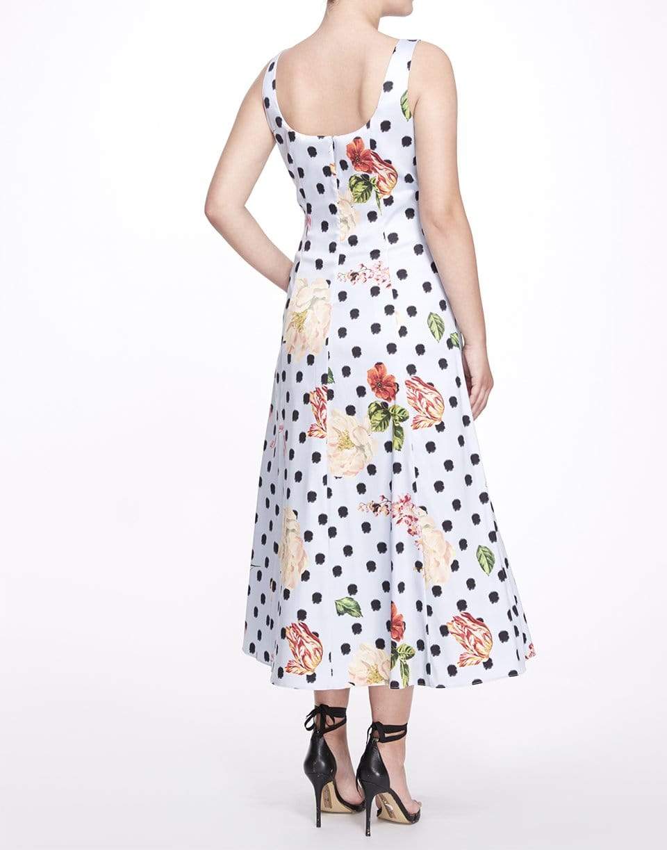 MARCHESA NOTTE-Polka Dot Maxi Dress-