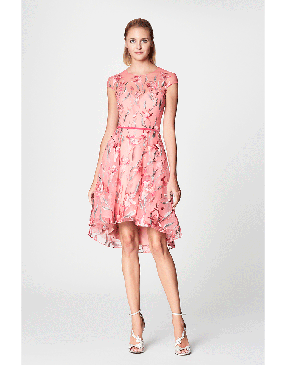 marchesa notte embroidered cocktail dress Marchesa Notte Embroidered Midi Dress, 12 / Black