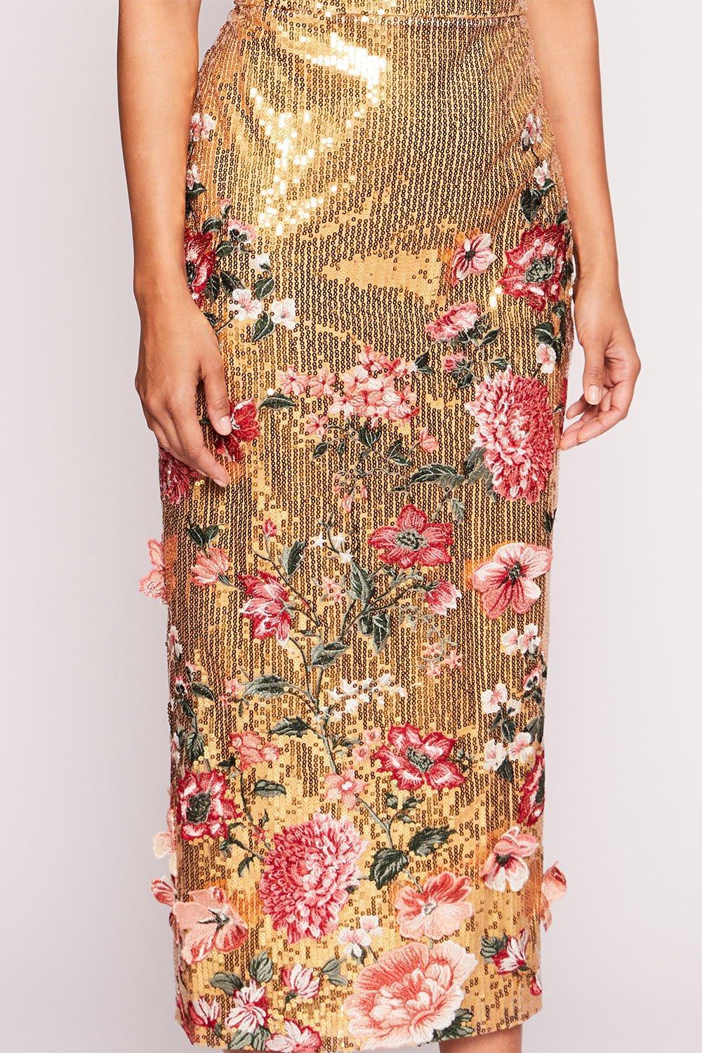 Embroidered Applique Sequin Dress