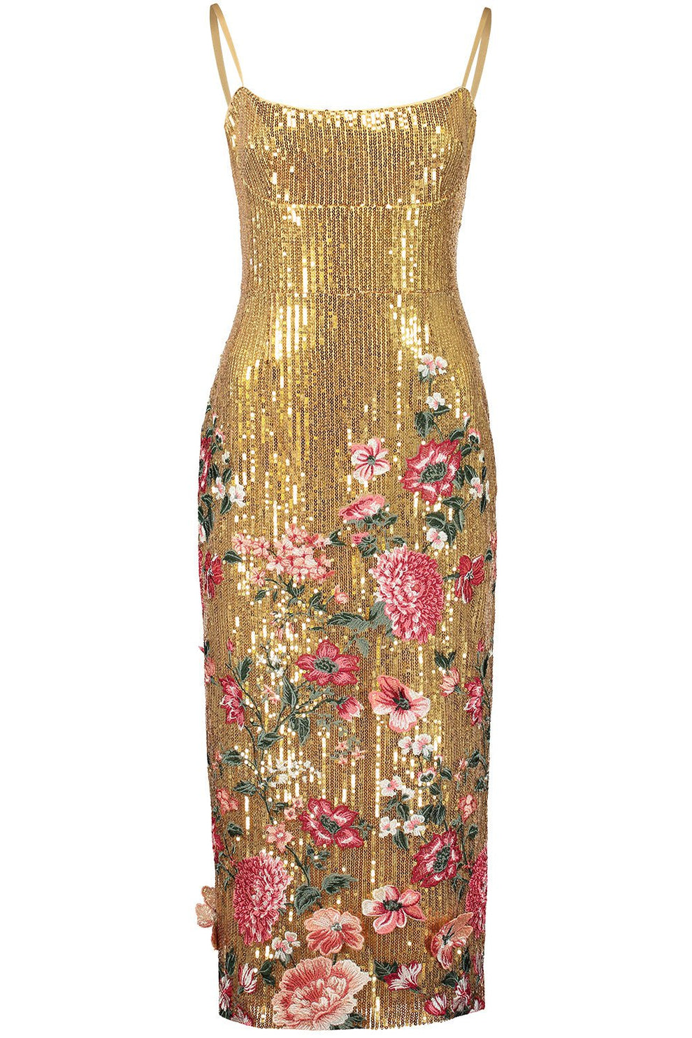 Embroidered Applique Sequin Dress