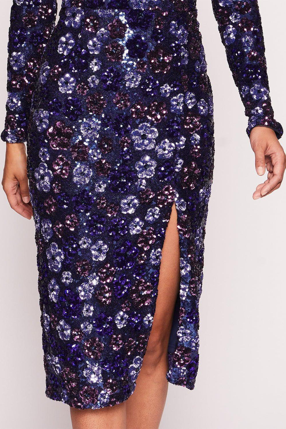 Long Sleeve Boat Neck Midi Dress