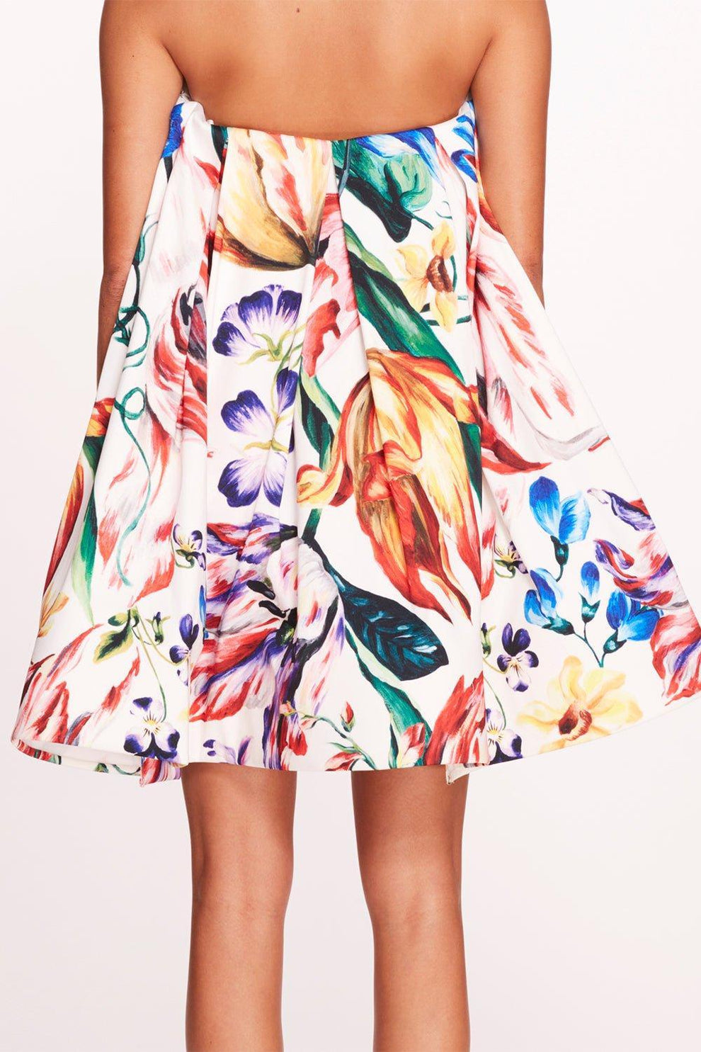 marchesa notte short dresses Strapless Cape Mini Dress