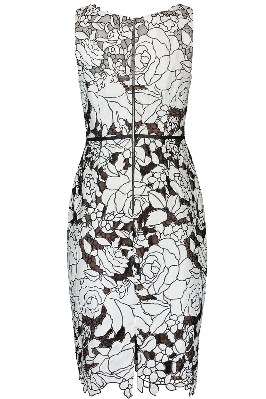MARCHESA NOTTE-Sleeveless Floral Dress-