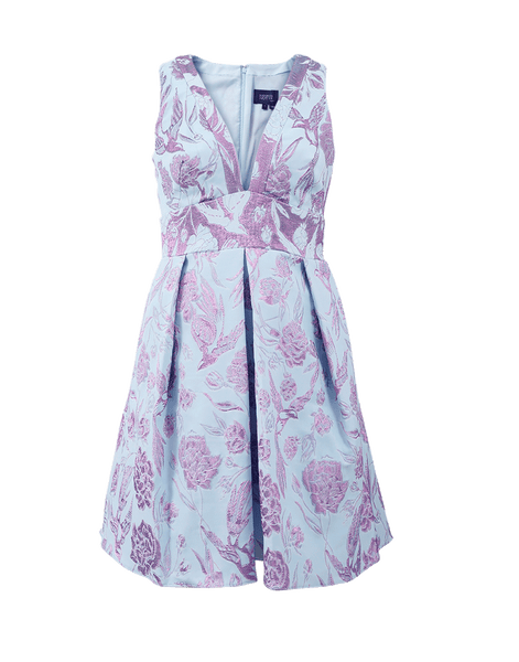 Metallic Floral Dress