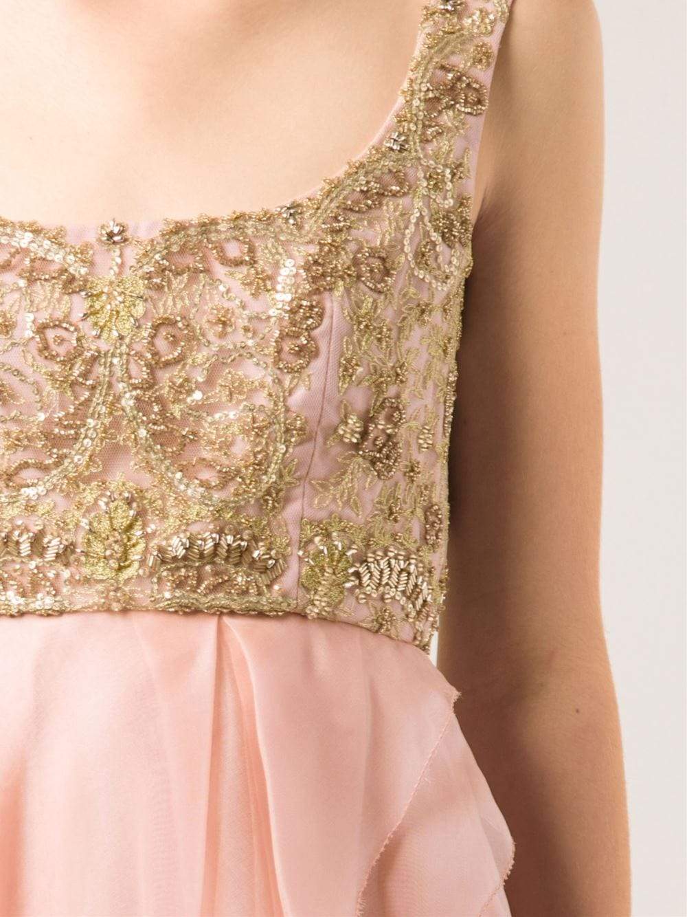MARCHESA NOTTE-Silk Organza Cocktail Dress-