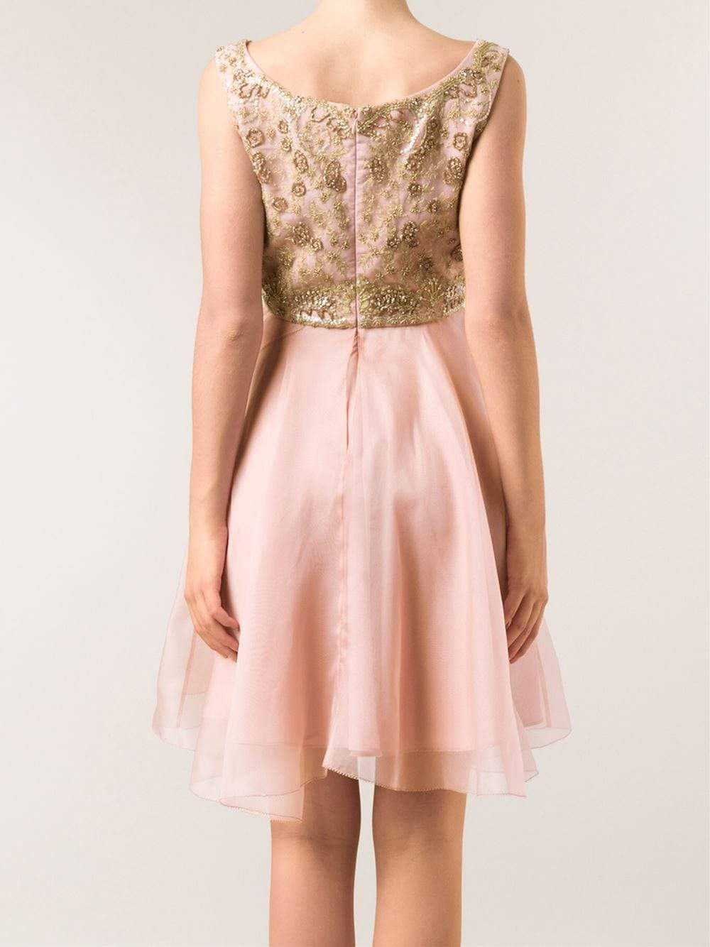 MARCHESA NOTTE-Silk Organza Cocktail Dress-