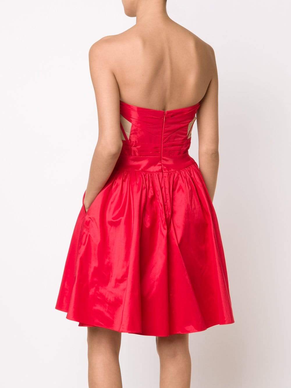 MARCHESA NOTTE-Strapless Cocktail Dress-