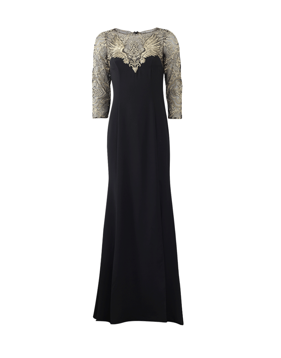 MARCHESA NOTTE-Illusion Column Gown-