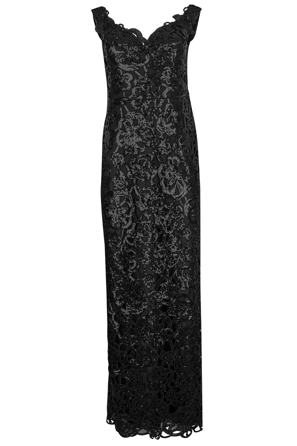 MARCHESA NOTTE-Off The Shoulder Sweetheart Gown - Black-