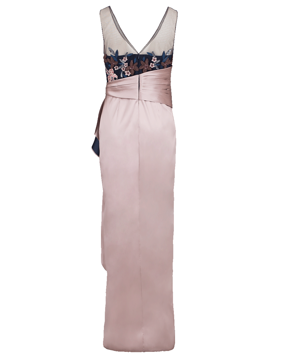 MARCHESA NOTTE-Two Tone Beaded Gown-