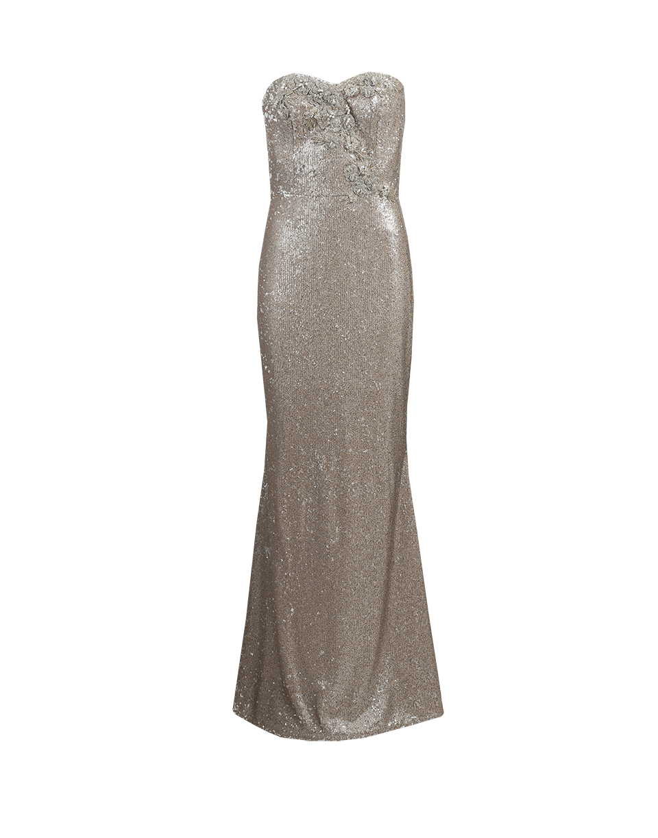 MARCHESA NOTTE-Sequin Gown-