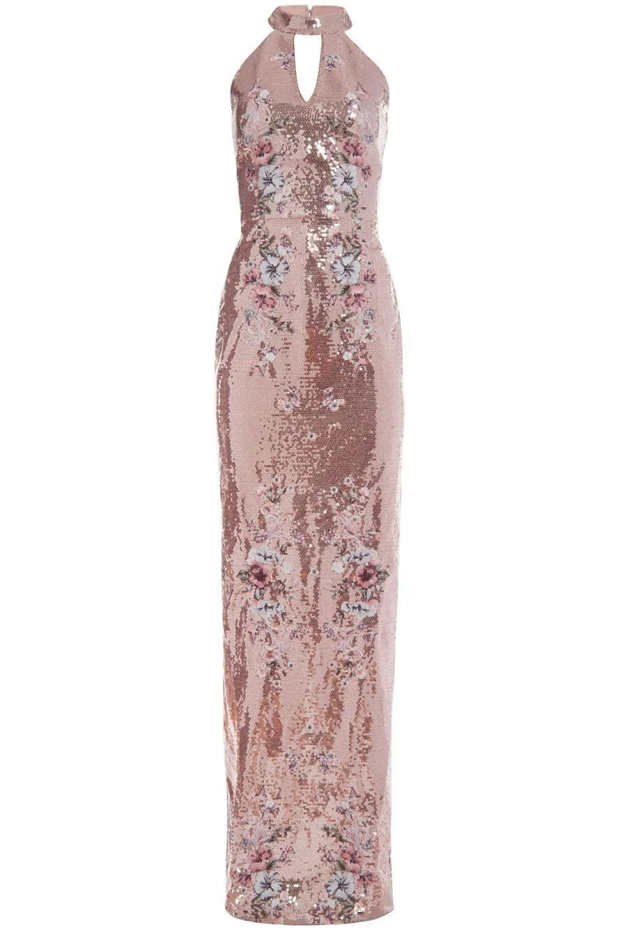 MARCHESA NOTTE-Metallic Meramaid Gown-