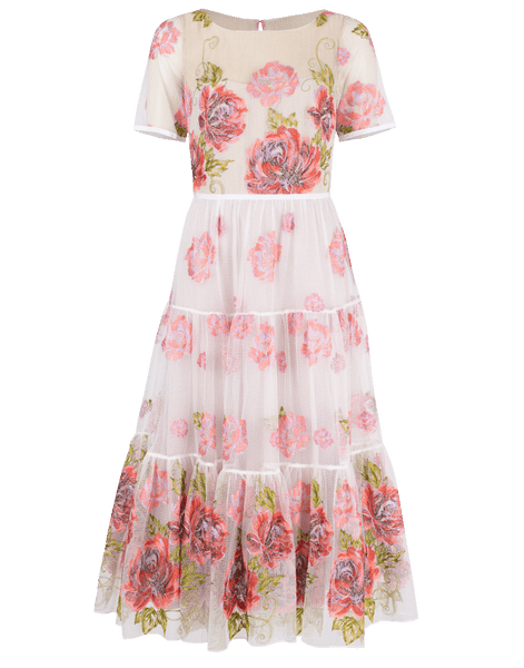 Floral Embroidered Gown