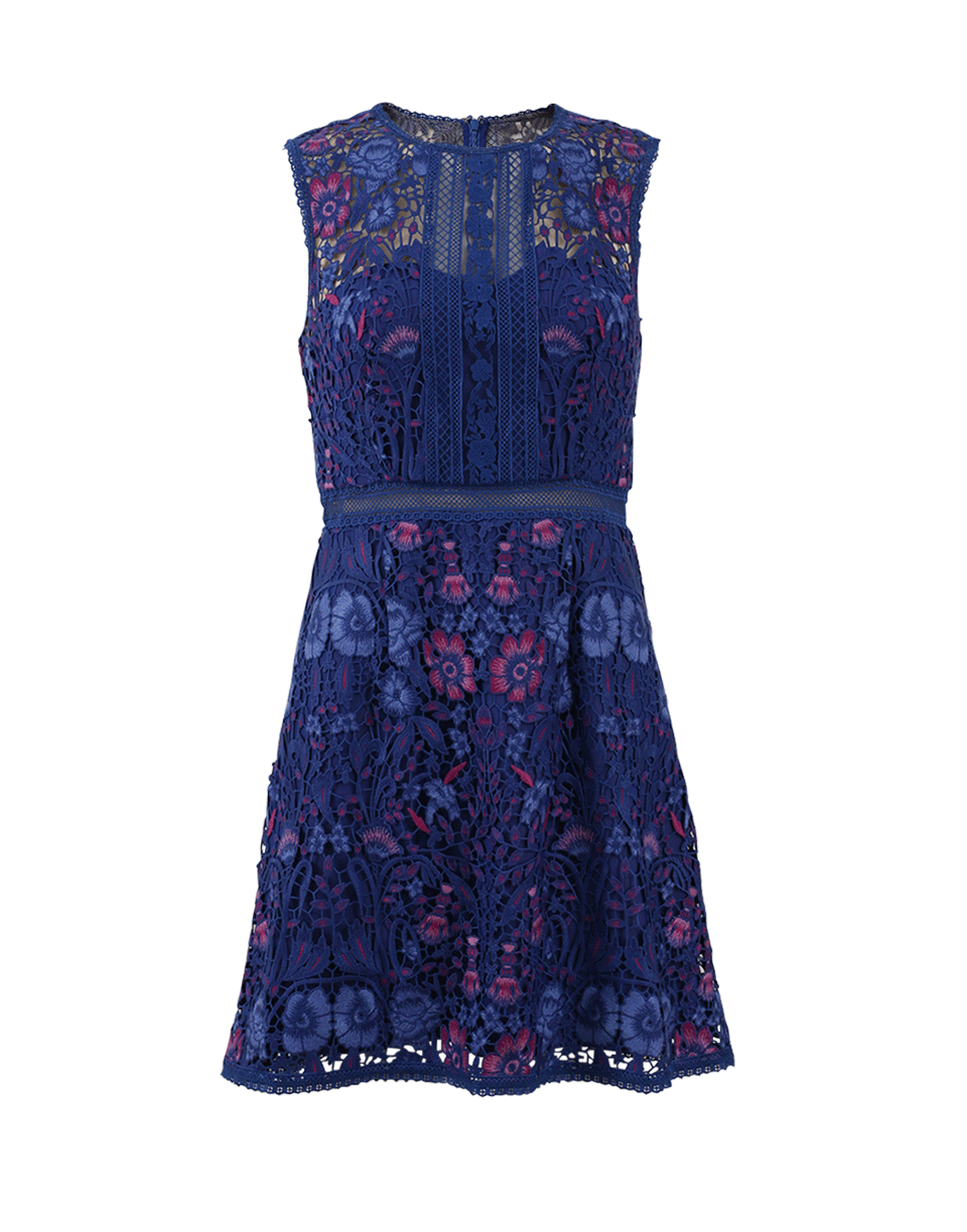 MARCHESA NOTTE-Lace Shift Dress-