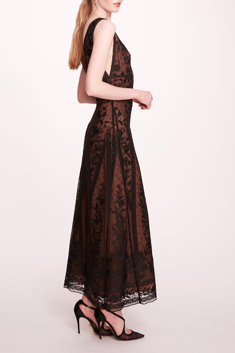long sleeve lace floor length dress Long Sleeves Pink Lace Prom Dresses, Pink Lace Long Formal Evening Dre –  jbydress main image 1