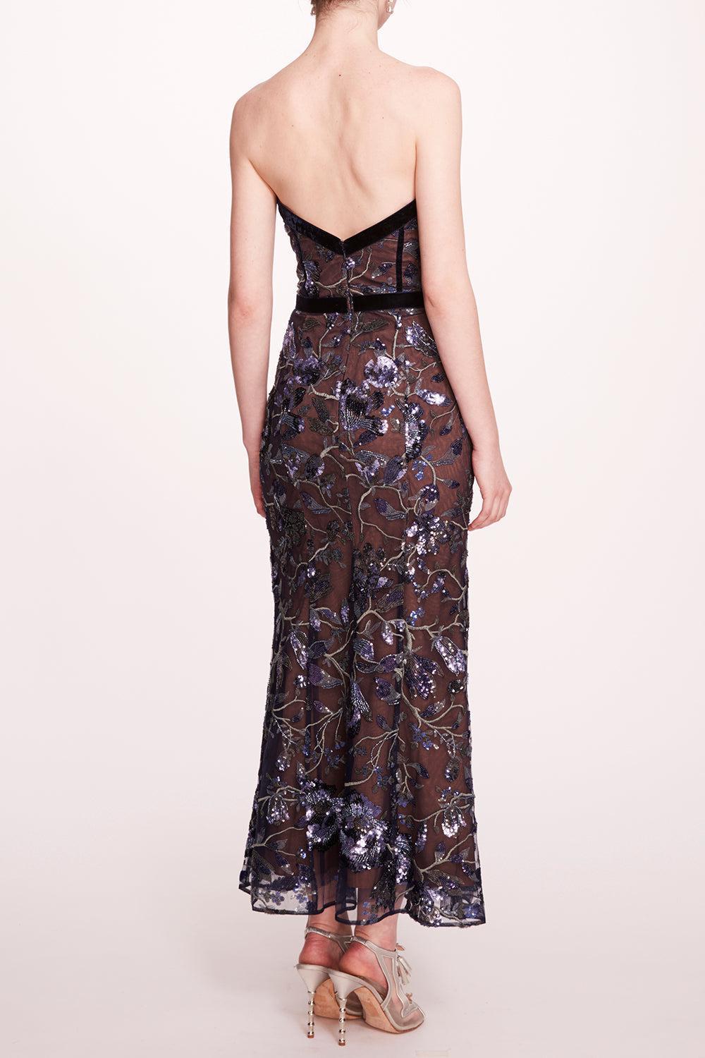 Climbing Vines Midi Dress-CRYSOCEA-2-CLOTHINGSPECIALPOP UP-MARCHESA NOTTE