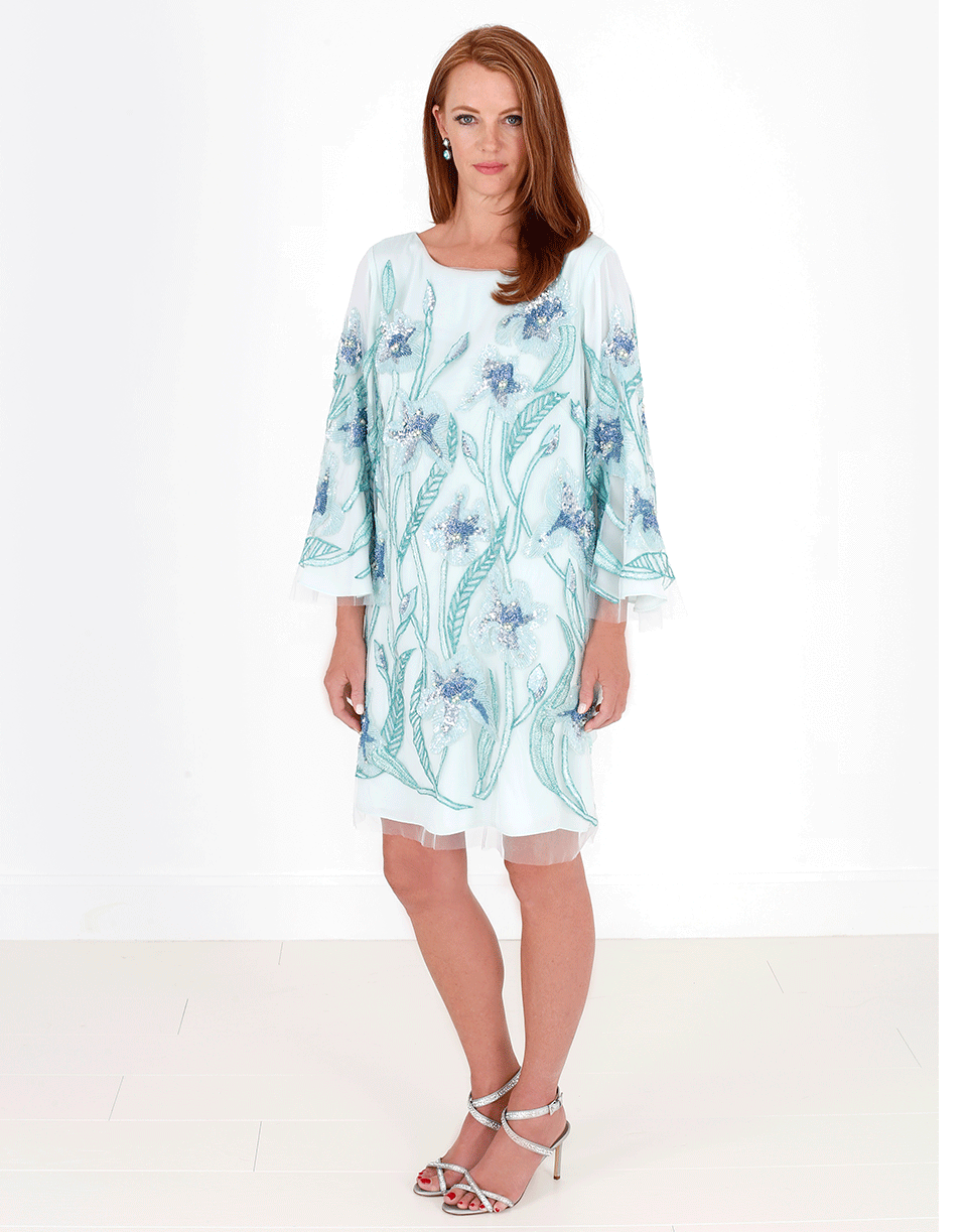 MARCHESA NOTTE-Embroidered Tunic Dress-