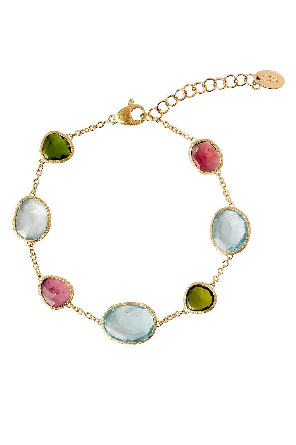 Multicolor Tourmaline Topaz Unico Bracelet-YELLOW GOLD-6.75-JEWELRYFINE JEWELBRACELET O-MARCO BICEGO