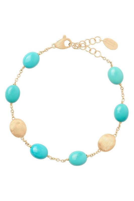 Turquoise Siviglia Bracelet-YELLOW GOLD-6.75-JEWELRYFINE JEWELBRACELET O-MARCO BICEGO