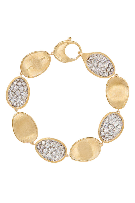 Diamond Lunaria Alternating Petal Bracelet