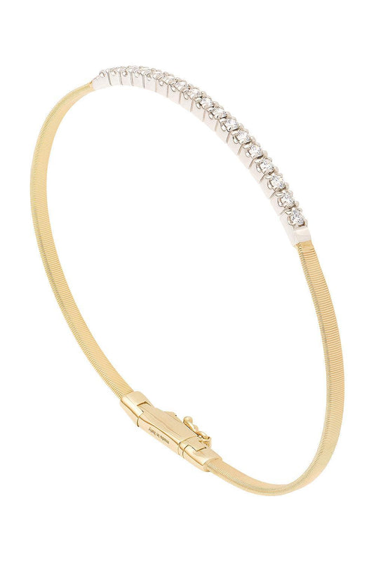 Diamond Bar Masai Coil Bangle Bracelet-YELLOW GOLD-JEWELRYFINE JEWELBRACELET O-MARCO BICEGO
