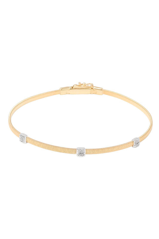 Diamond Masai Coil Bangle Bracelet-YELLOW GOLD-JEWELRYFINE JEWELBRACELET O-MARCO BICEGO