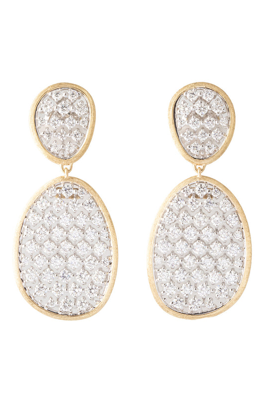 Diamond Lunaria Petal Earrings