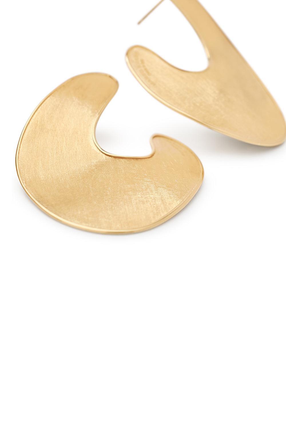 Irregular Lunaria Petal Earrings-YELLOW GOLD-JEWELRYFINE JEWELEARRING-MARCO BICEGO