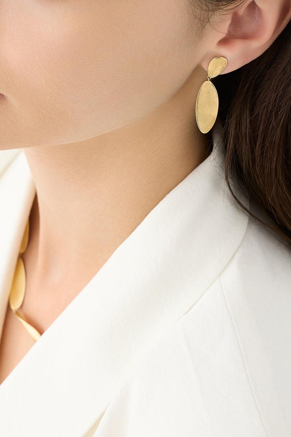 Lunaria Twist Earrings-YELLOW GOLD-JEWELRYFINE JEWELEARRING-MARCO BICEGO