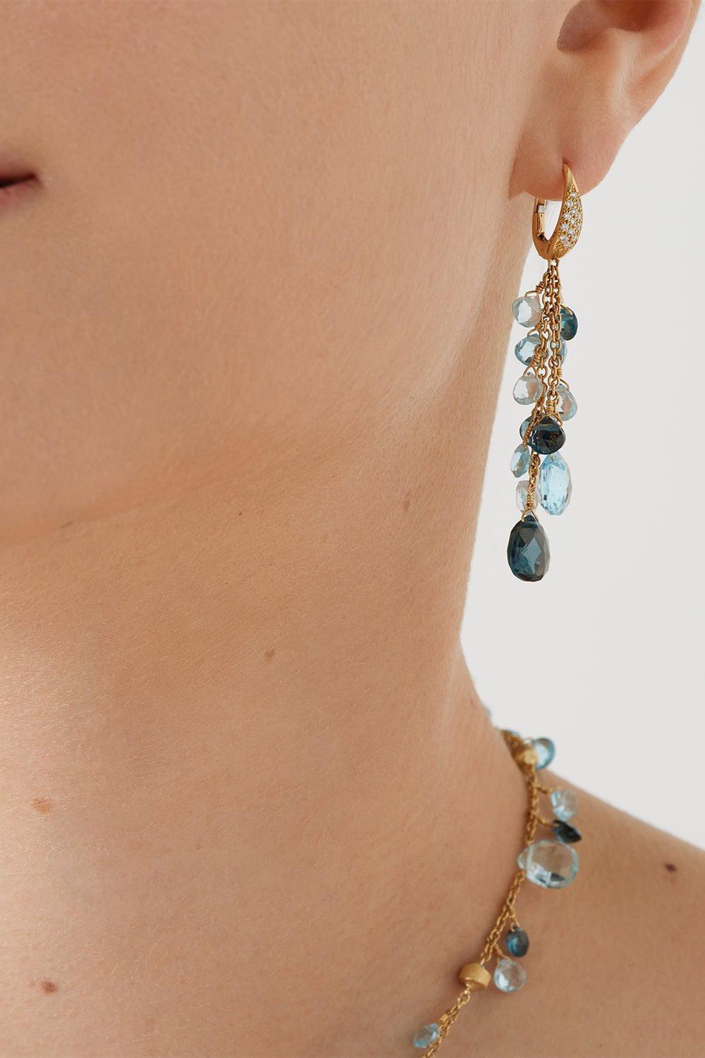 MARCO BICEGO-Multi-Strand Topaz Paradise Earrings-YELLOW GOLD