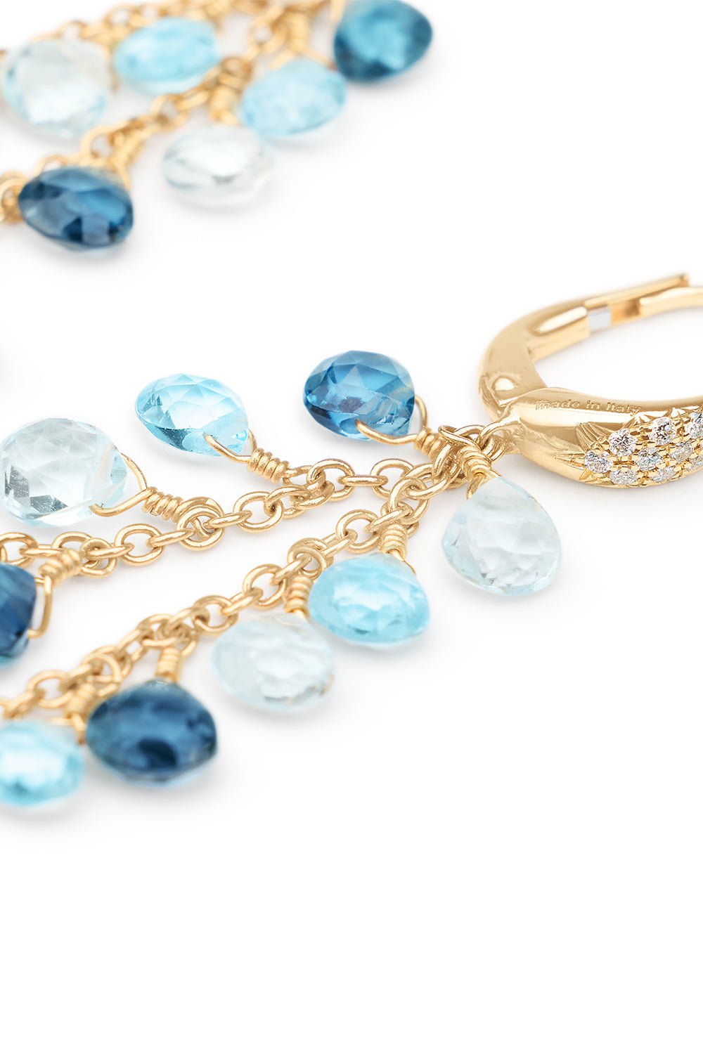 MARCO BICEGO-Multi-Strand Topaz Paradise Earrings-YELLOW GOLD