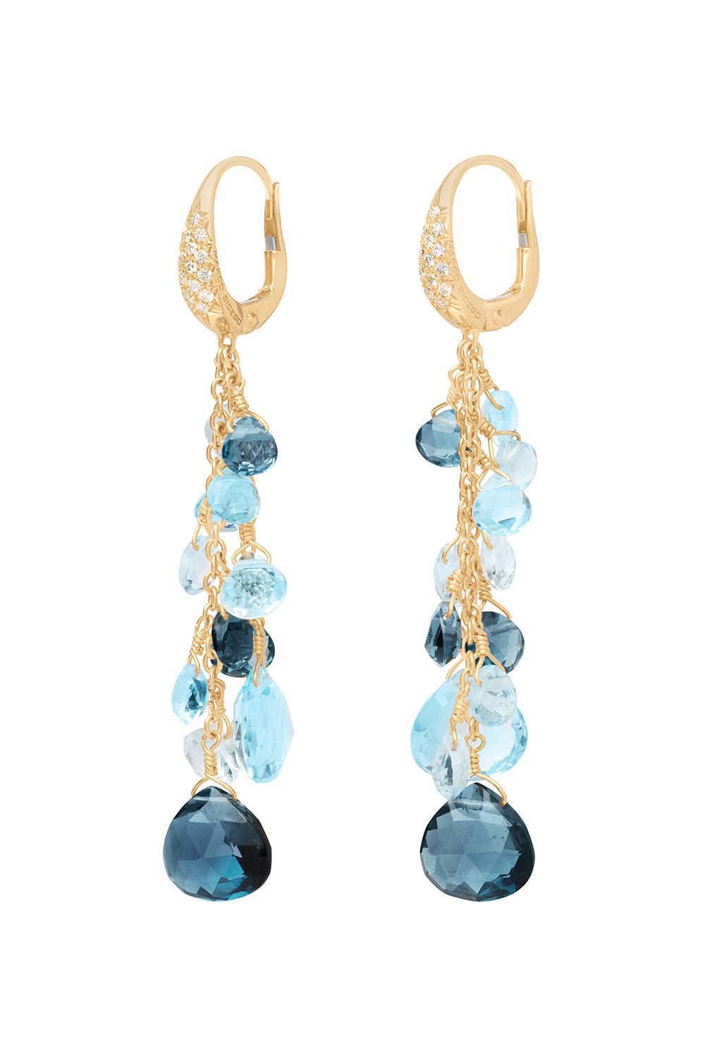 MARCO BICEGO-Multi-Strand Topaz Paradise Earrings-YELLOW GOLD