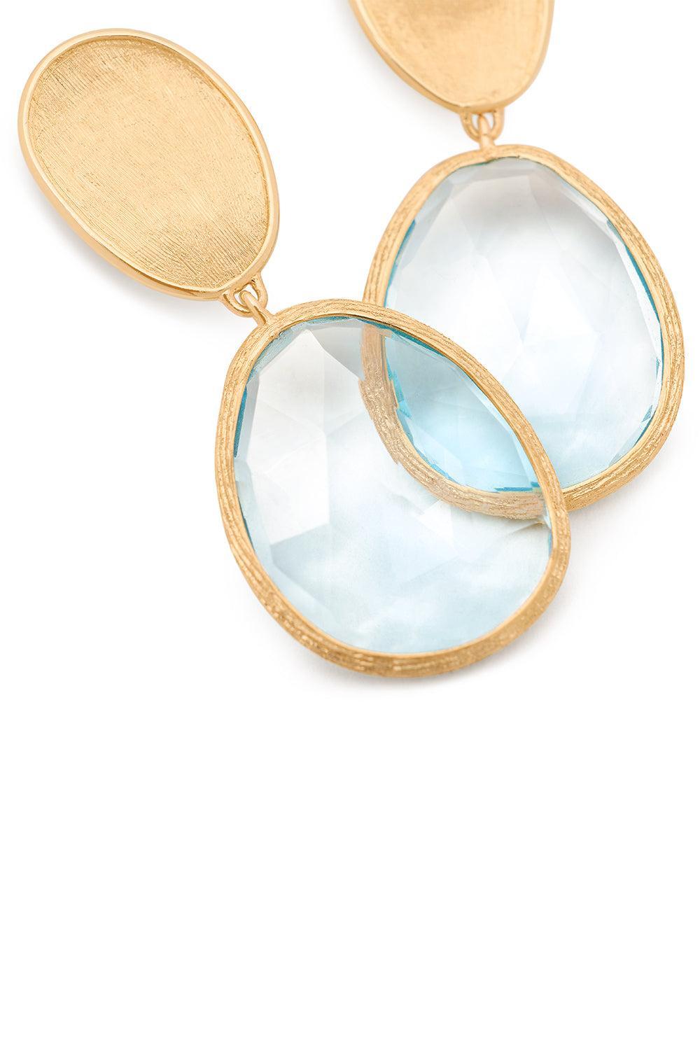 Sky Topaz Lunaria Earrings-YELLOW GOLD-JEWELRYFINE JEWELEARRING-MARCO BICEGO