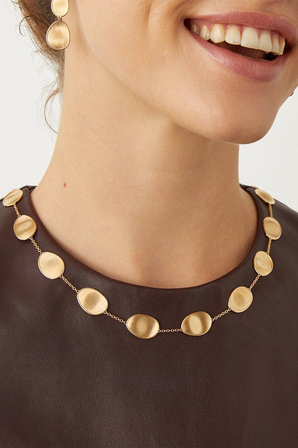 MARCO BICEGO-Single Strand Petal Necklace-YELLOW GOLD