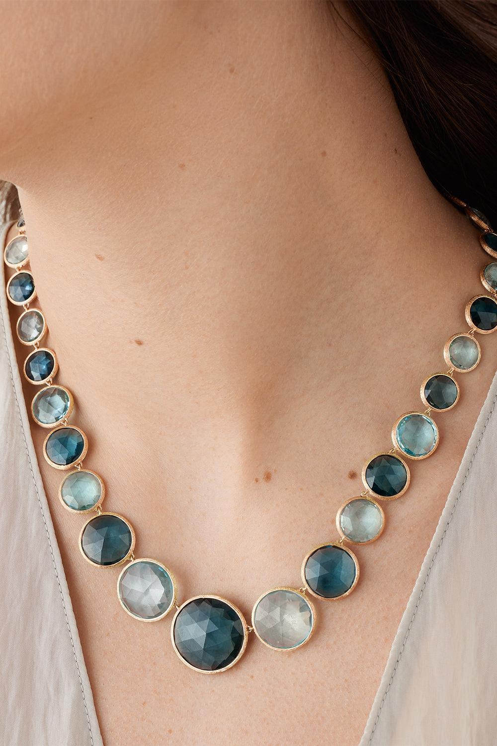 Mixed Topaz Jaipur Necklace-YELLOW GOLD-18-JEWELRYFINE JEWELNECKLACE O-MARCO BICEGO