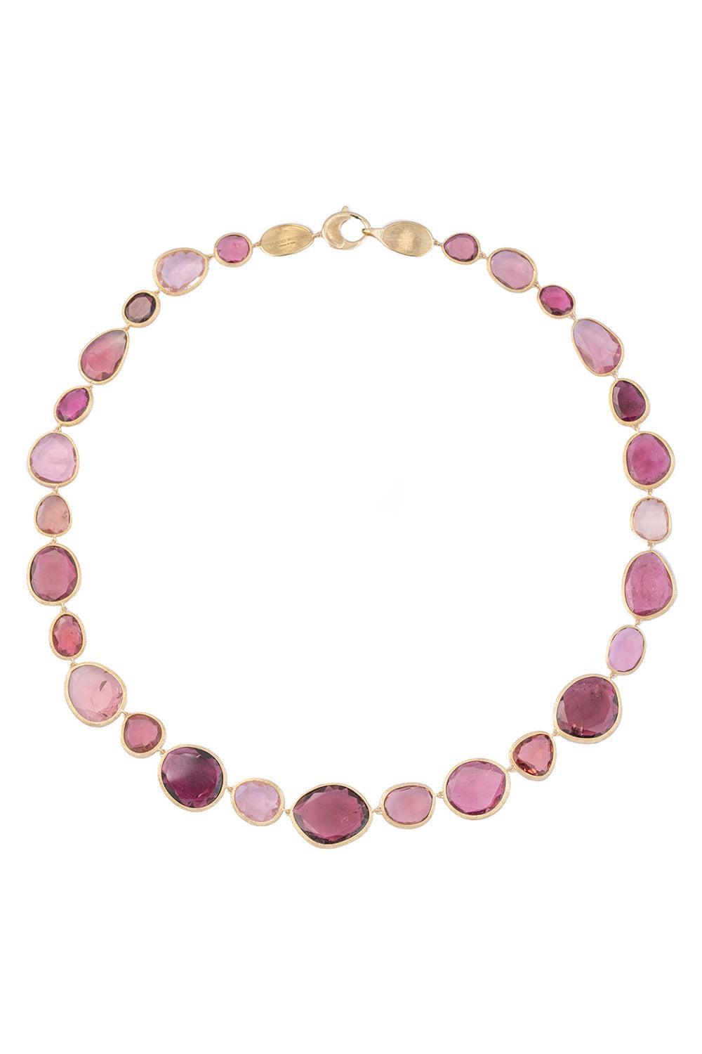 Pink Tourmaline Unico Necklace-YELLOW GOLD-18-JEWELRYFINE JEWELNECKLACE O-MARCO BICEGO